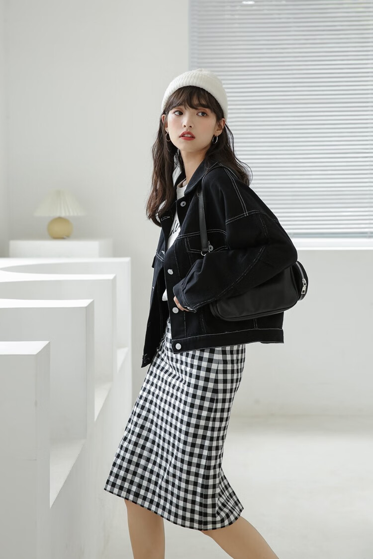 姿昵叶女生休闲牛仔外套女2020新款秋季潮宽松韩版炸街港风bf牛仔衣