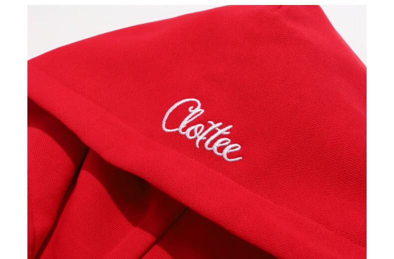 【clot clottee】 圣诞系列 红色圆领印花带帽卫衣 陈冠希主理 红色