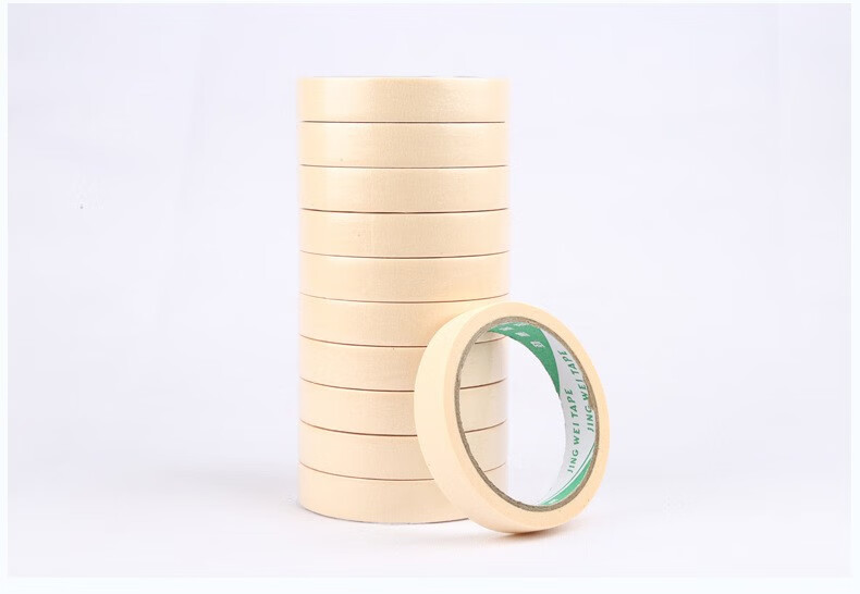 美纹纸胶带可书写分色胶美文胶带纸胶带不残留手撕纸遮蔽胶布宽12mm18