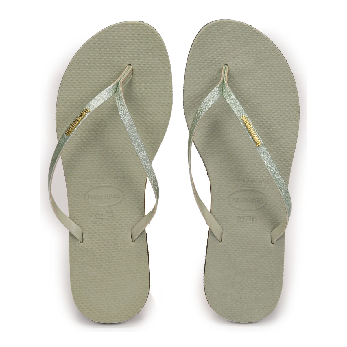 havaianas哈瓦那女士鞋子绿色拖鞋夹趾平底时尚软底沙滩鞋舒适防滑