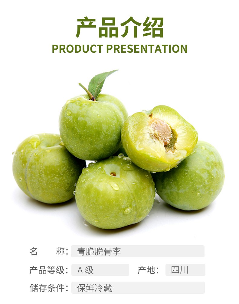 青樱红荔 四川脱骨李子新鲜水果青红脆李现摘奈李 5斤 家庭齐欢享