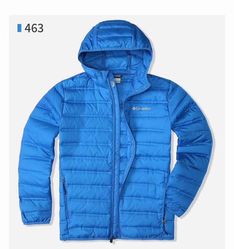 columbia哥伦比亚热压防钻绒650蓬春秋连帽轻薄羽绒服男we0950463m175