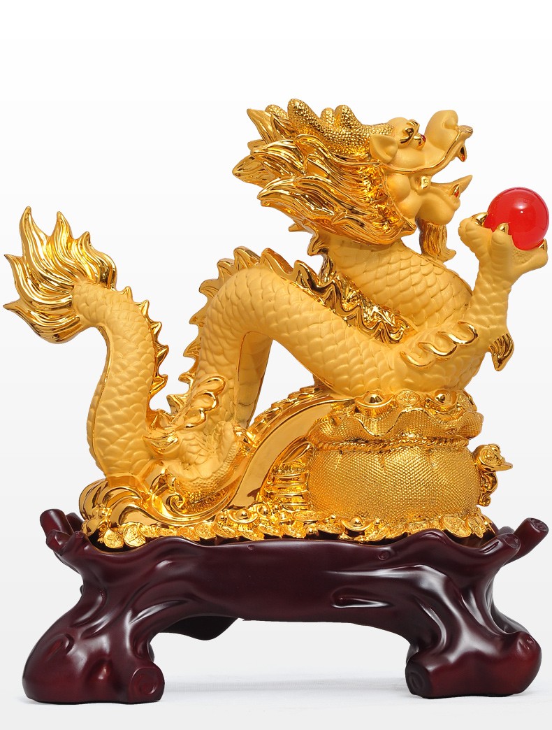 若幻龙摆件风水招财工艺品家居客厅玄关电视柜办公室办公桌装饰品摆设