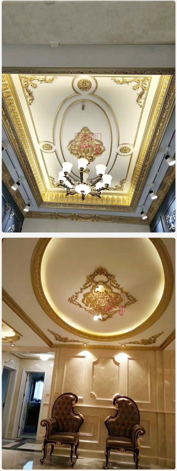 灯盘灯池仿石膏灯盘欧式天花房顶吊顶装饰菱形吊灯灯座雕花pu灯盘d款