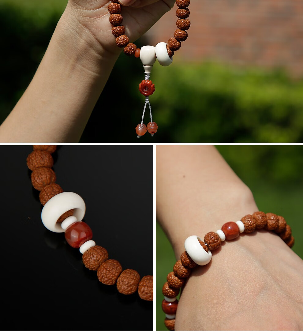 楚和汉匠猛犸象牙隔片垫片隔珠冰料血料文玩手串108佛珠手持diy配饰约