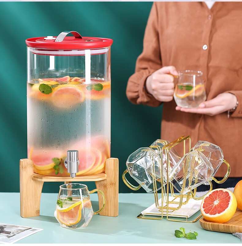 商场酒店自助大容量饮料桶冷水壶凉水壶 10l 不锈钢龙头【图片 价格