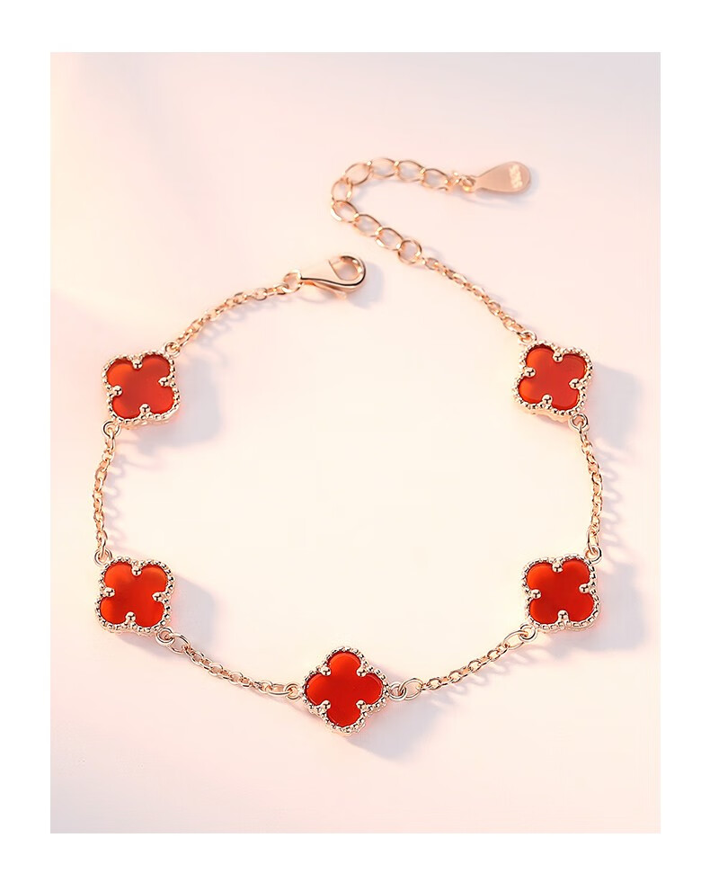 品牌: 维欧拉(weioula) 商品名称:维欧拉 四叶草手链女纯银白