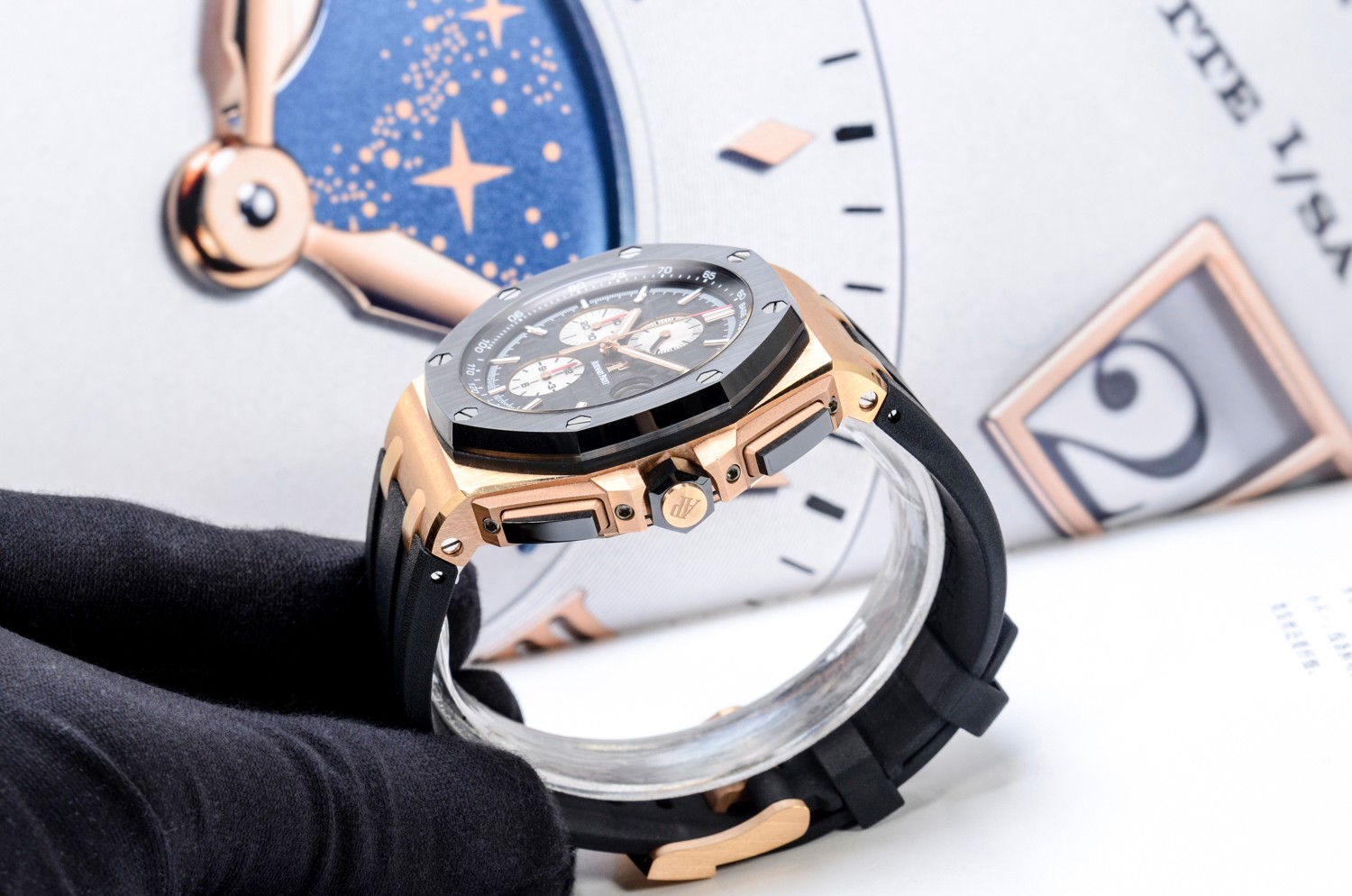 【二手95新】爱彼男表26401ro 皇家橡树离岸型系列手表 玫瑰金44mm