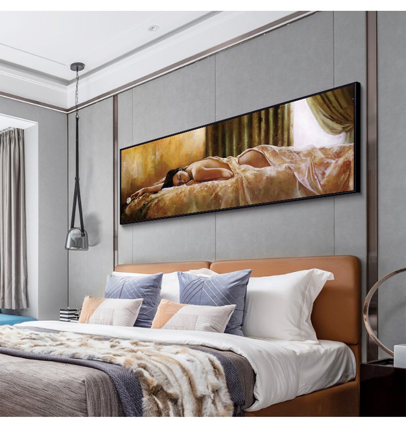 领艺lingyi睡美人性感美女海报酒店房间床头装饰画饭店旅馆卧室挂画墙