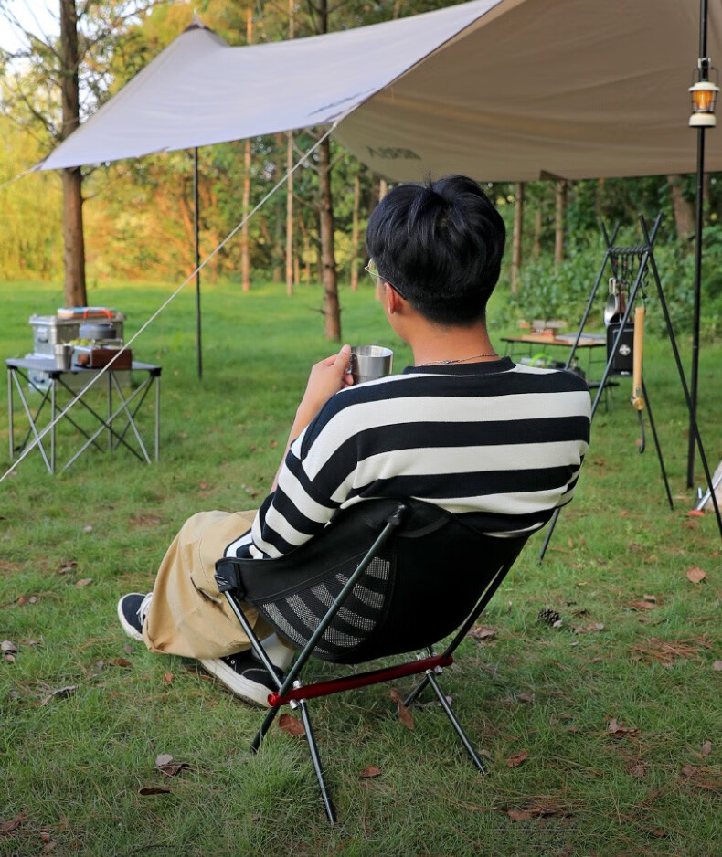 博林熊(borleoxior) 原始人户外折叠椅子超轻便携式马扎露营钓鱼美术