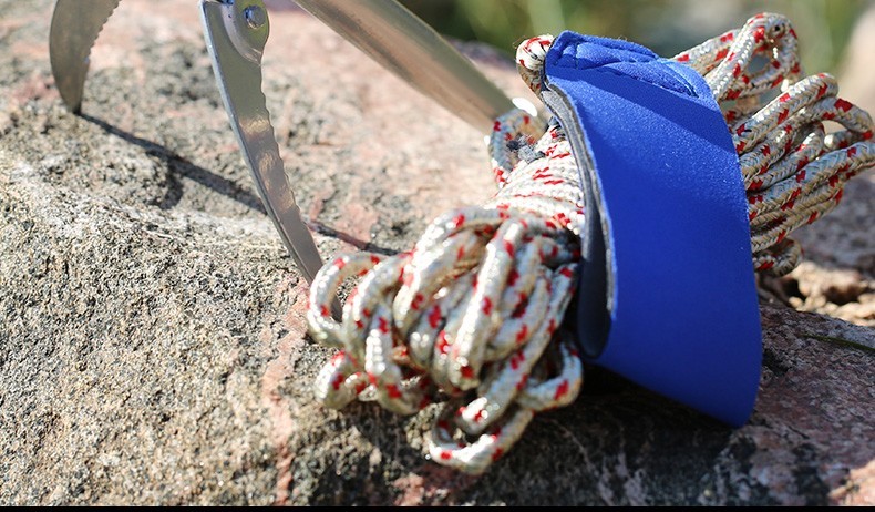 钓位清理野钓除水草爪拉草器钓鱼割草爪拉草勾镰爪金属四钩锚爪四钩