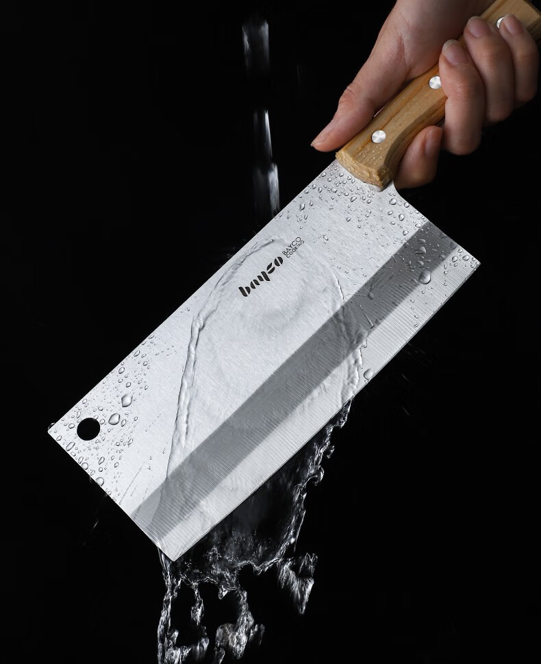 拜格菜刀家用厨师专用厨房刀具不锈钢切菜刀切肉刀菜刀剪刀两件套切片