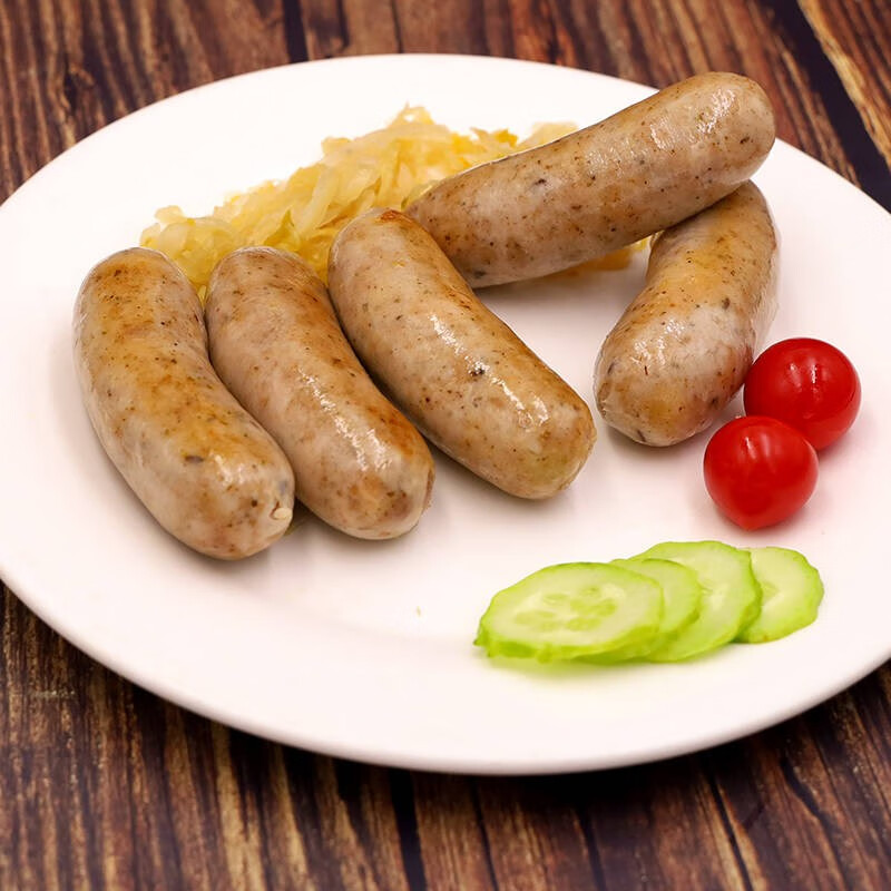 台灿德国风味图林根香肠1000g装大约20根西餐厅咖啡店的好食材图林根