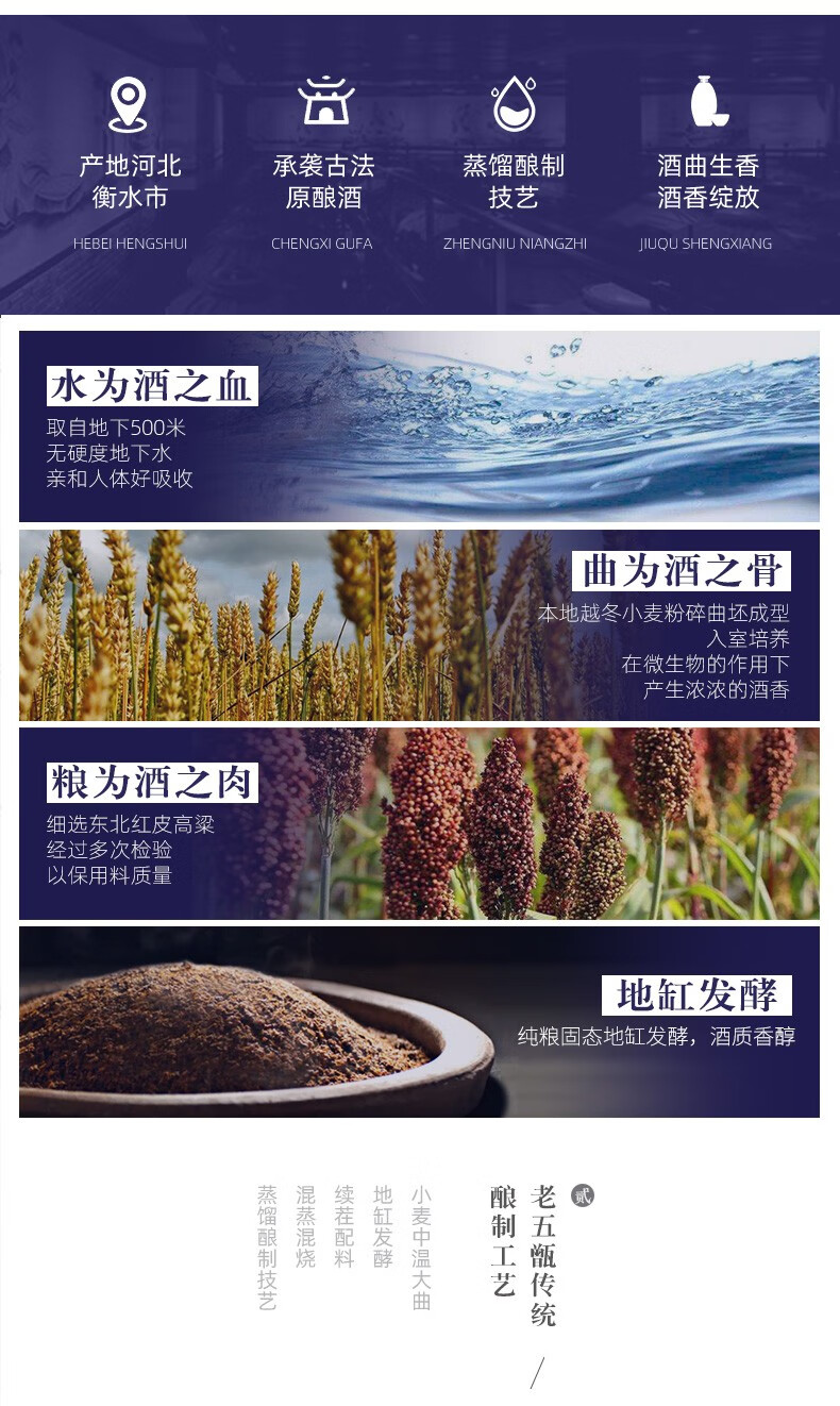 醉仙网 十八酒坊 40度蓝钻v6 老白干香型白酒 480ml单瓶装【图片 价格
