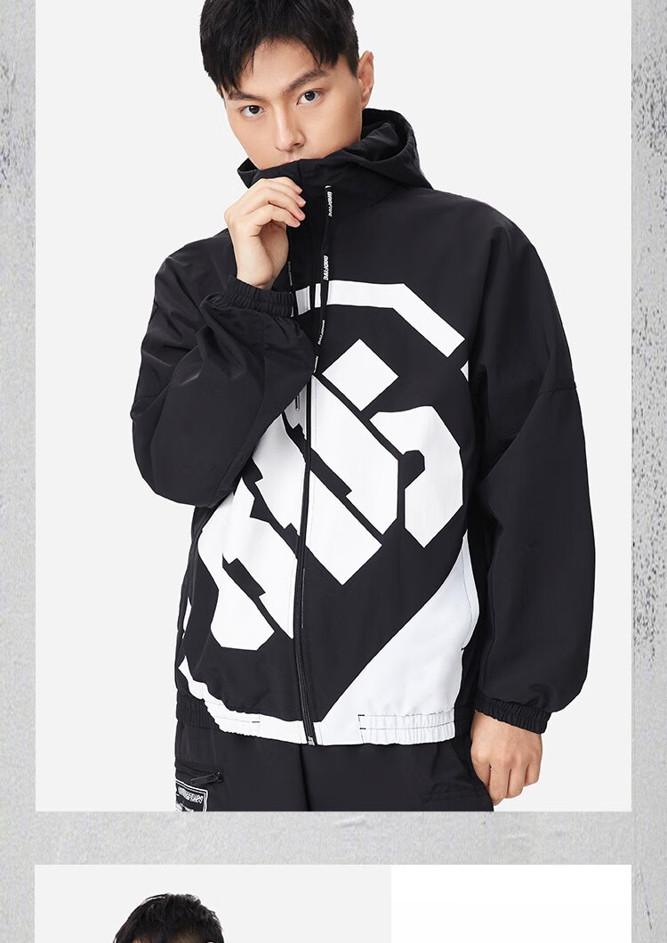 李宁外套男2022新品反伍badfive篮球系列防泼水宽松运动风衣官方旗舰