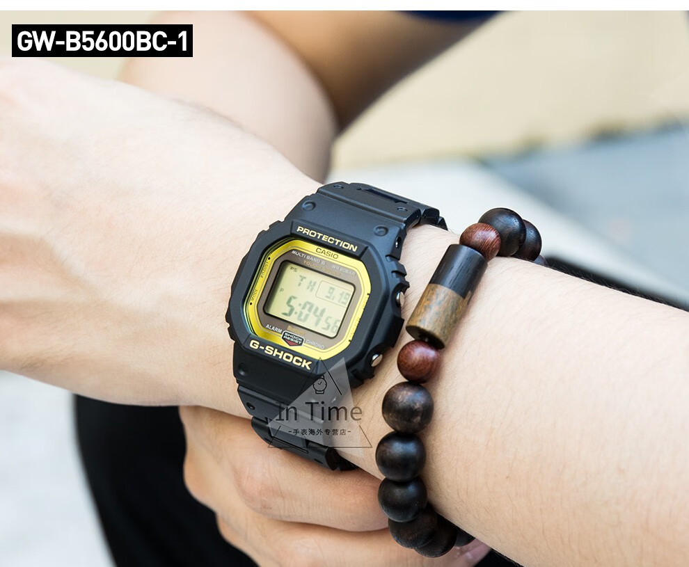 卡西欧(casio)手表 g-shock光动能电波蓝牙小方块手表男 gw-b5600bc-1