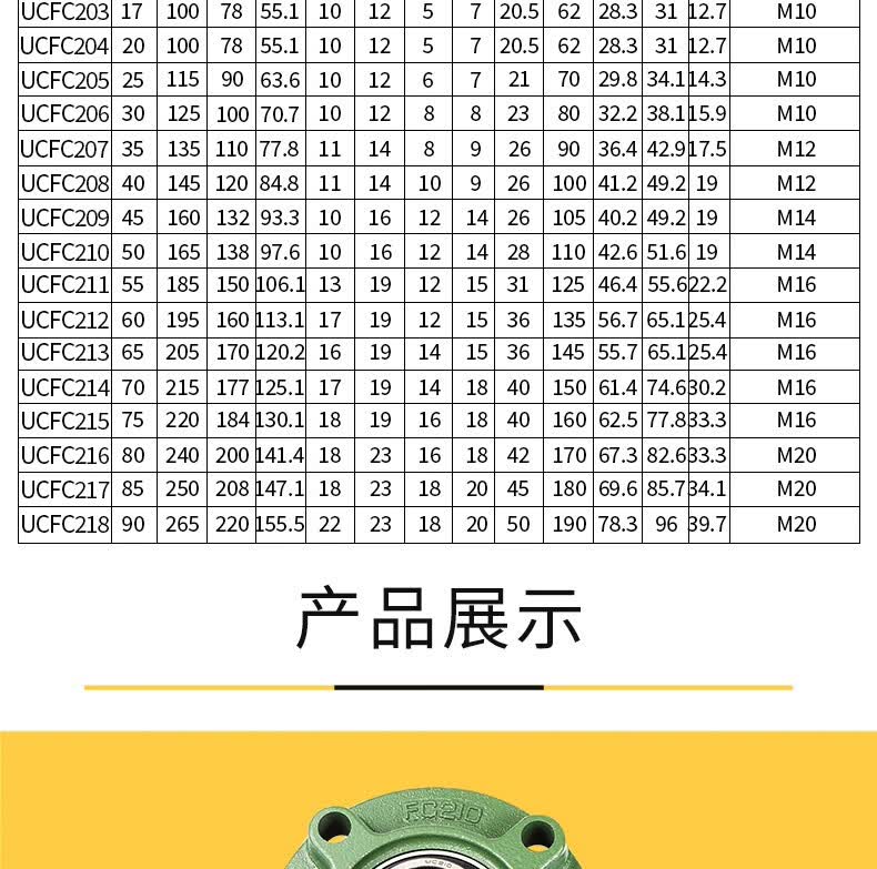 exp日本进口外球面轴承ucfc201218系列ucfc208