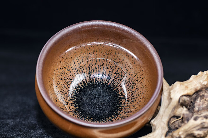 柴烧兔毫盏刘学明建阳建盏茶具非实物拍照口径9b93