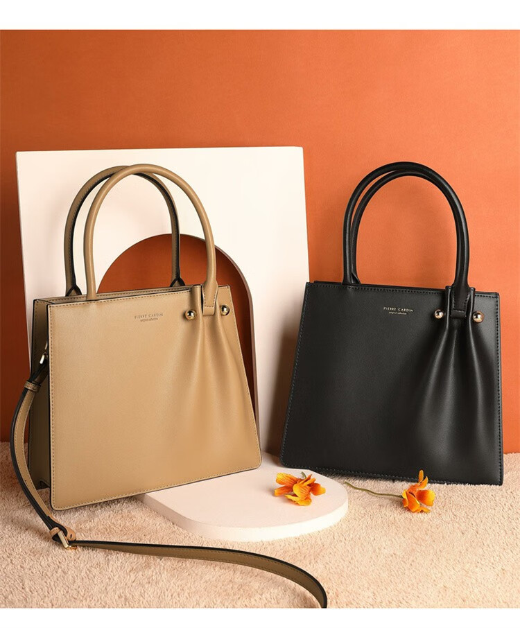 pierrecardin皮尔卡丹品牌女包时尚牛皮手提包女士休闲斜挎包女背包