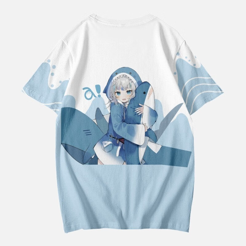 噶呜古拉cos春夏季男女同款周边宽松短袖t恤动漫游戏休闲款衣服19xl>