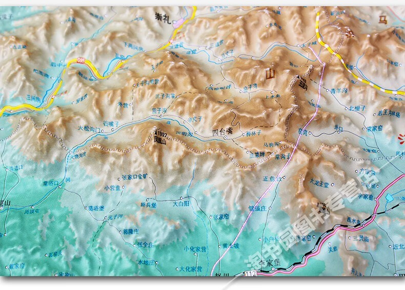 北京地形图11米x08米立体地图精雕凹凸立体地图挂图办公装饰学习展示
