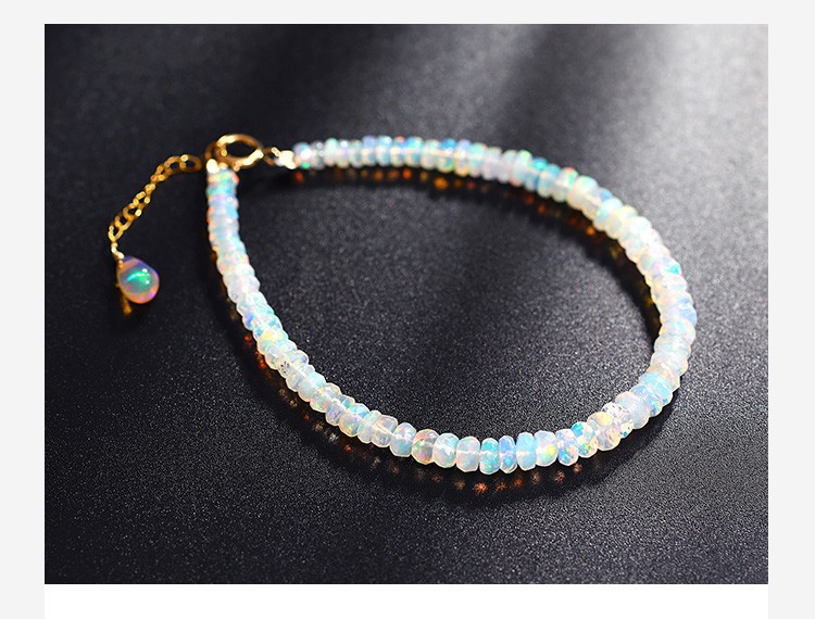 黛米珠宝芳泽欧泊手链g18k金匠心手工编织款手串35mm16cm