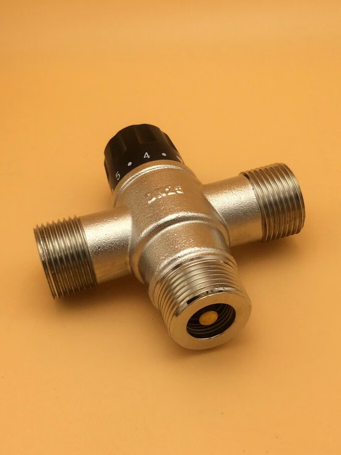 黛惑1寸dn25恒温混水阀明装全铜工程恒温阀 太阳能龙头智能管道阀 1寸