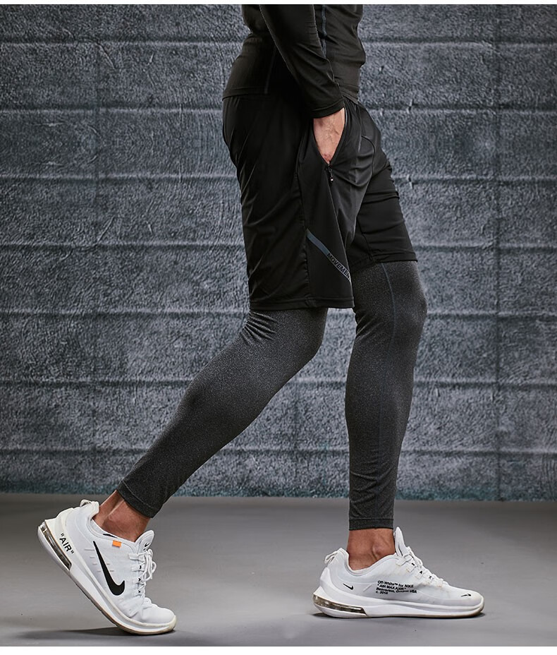 步锐特 运动紧身裤男秋冬季户外跑步健身紧身裤男运动田径训练弹力