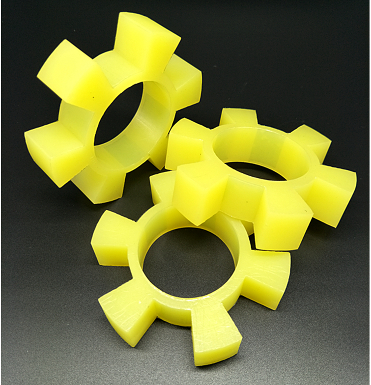 聚氨酯t型六角垫块对轮垫梅花弹性缓冲垫联轴器水泵电机减震耐磨t120