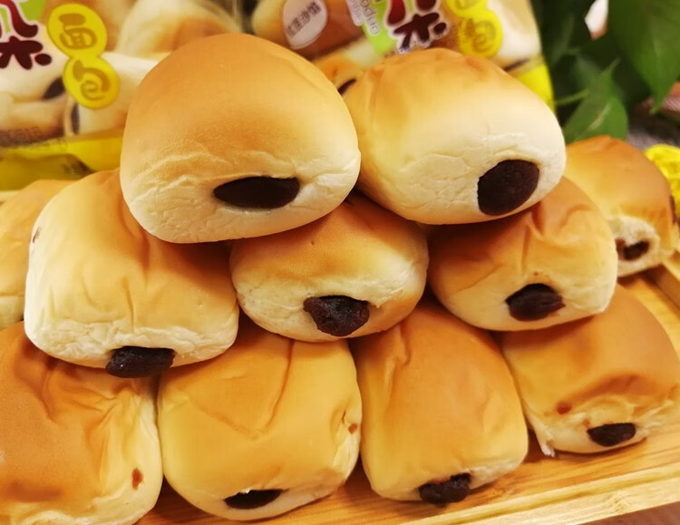 桃李面包桃李豆小朵面包豆沙馅小面包早餐零食红豆沙面桃李豆小朵5袋