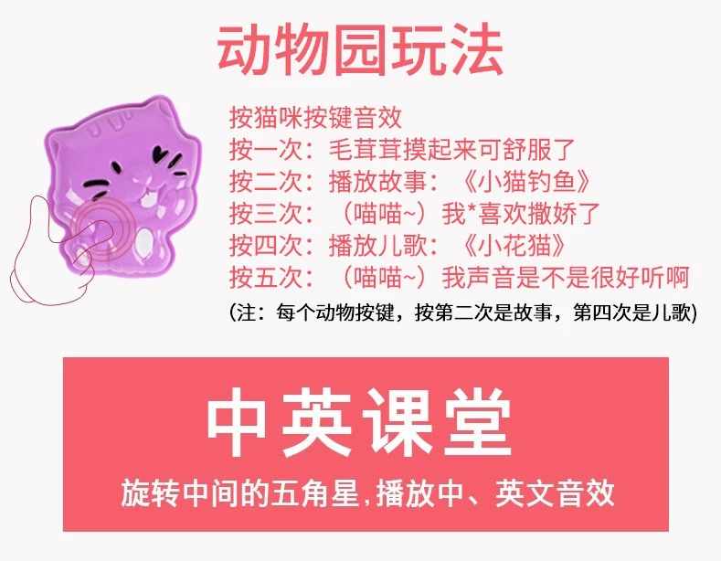 Polaroid Heptahedron Heptahedron Game Table Baby Toys 0 1 Years Old Toys 1 3 Years Old Baby Toys Hand Drums Girls Boys Newborn Learning Machine Early Education Machine Toys Yellow Heptahedron Built In Lithium Battery Upgrade