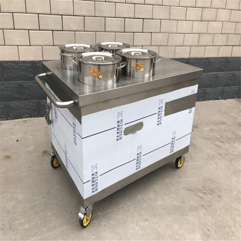 【现货速发】早餐车 商用不锈钢保温粥车早餐车摆摊移动餐车小吃车