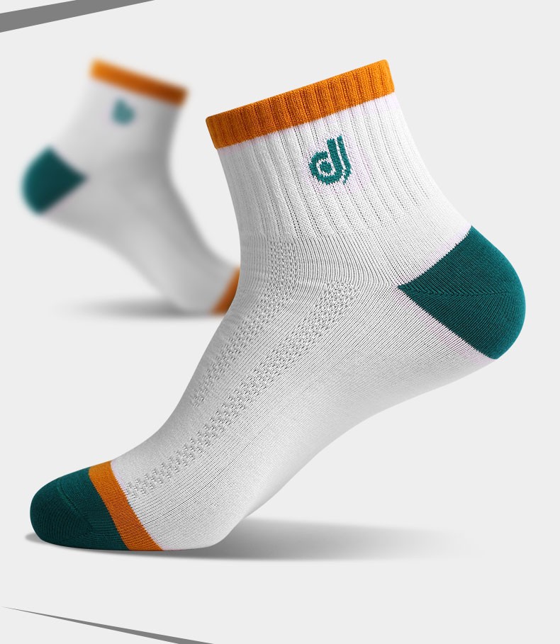 健将袜子男士袜子春夏棉袜厚款袜子篮球袜运动中筒男袜5双礼盒装1j8