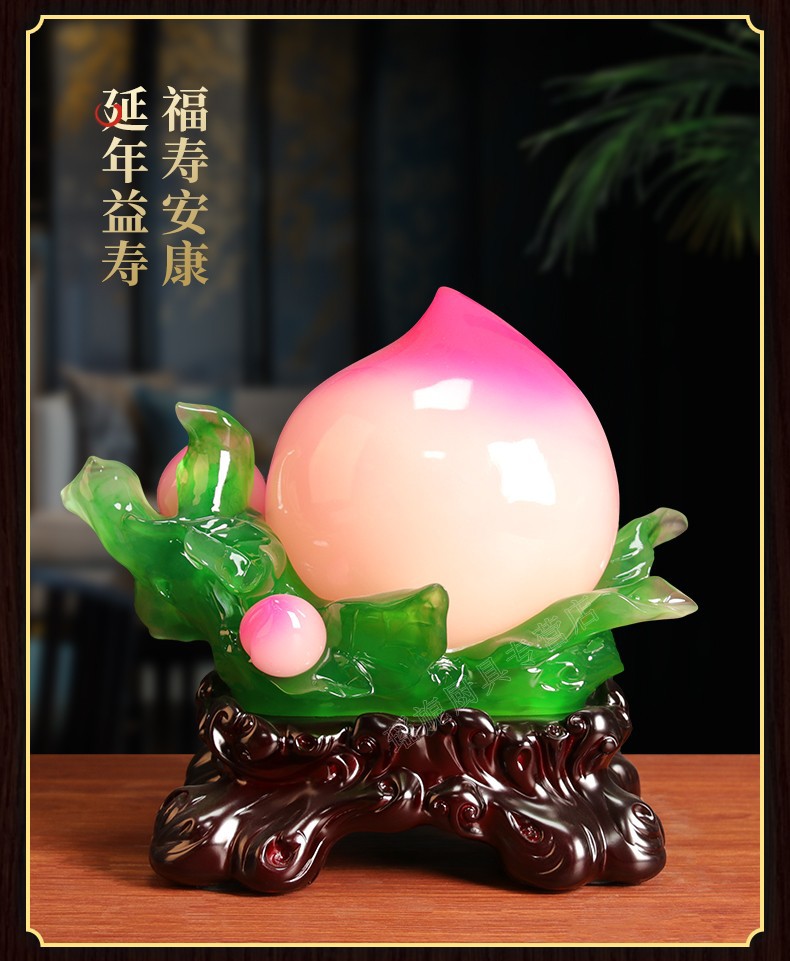 寿桃摆件祝寿吉祥礼物送老人长辈爷爷奶奶60 70 80岁生日大寿礼品