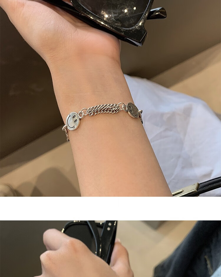 余今 韩国东大门手链女嘻哈原宿风个性笑脸手链女学生潮ins小众设计
