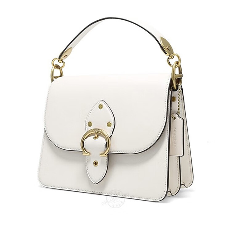 【欧洲直采】coach 蔻驰女包 beat系列铆钉翻盖链条单肩包斜挎包 黑色