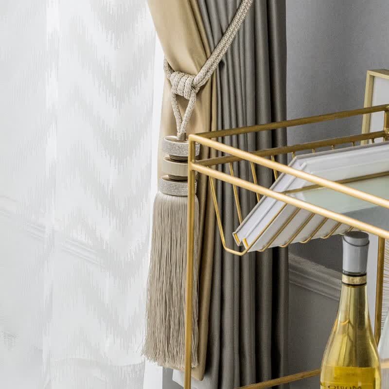 byshj仿真丝窗帘布遮光窗帘 现代简约卧室客厅高端轻奢主卧高精密