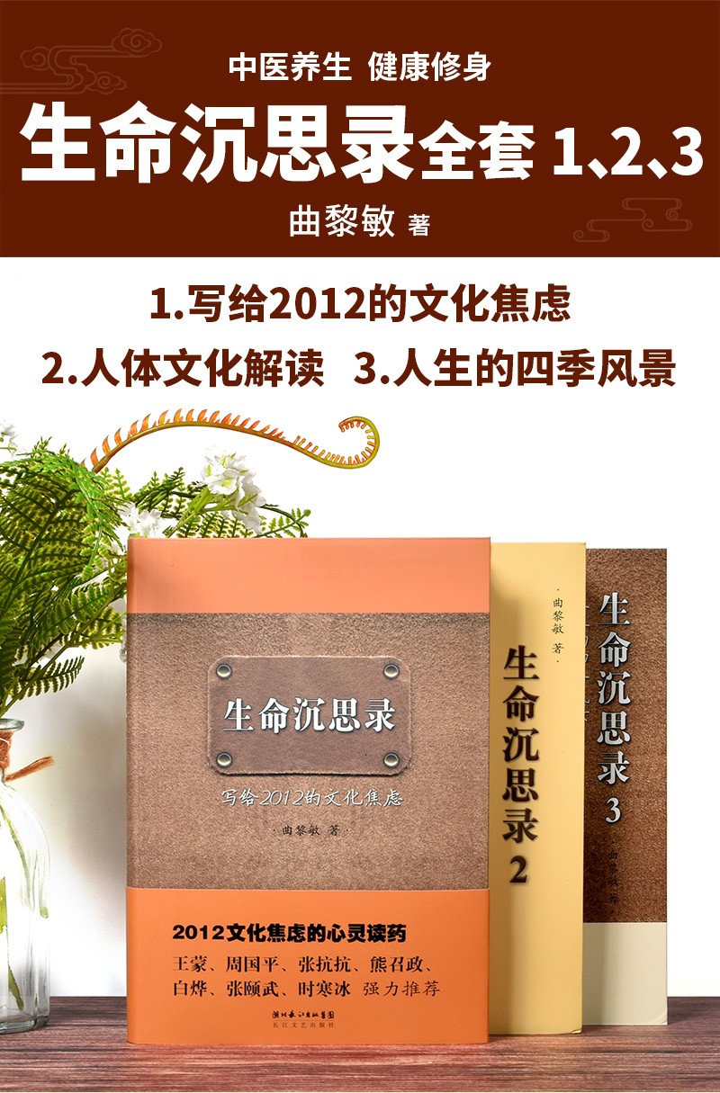 正版现货生命沉思录曲黎敏养生全套三册写给2012的文化焦虑人体文化