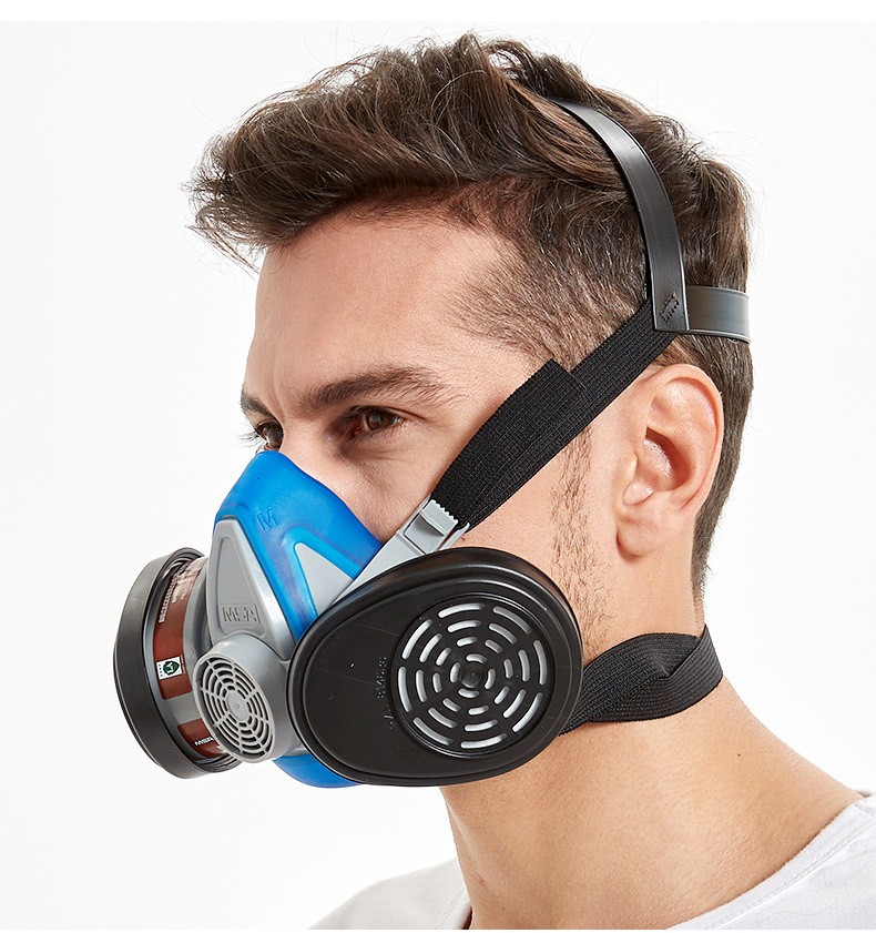 防毒面具防工业气体蒸汽酸性气体喷漆农药消防用防毒半面具呼吸全面罩