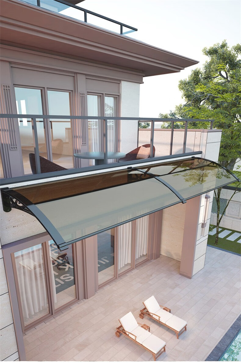 猎钢狼 铝合金雨棚户外阳台窗户门头遮雨篷家用挡雨