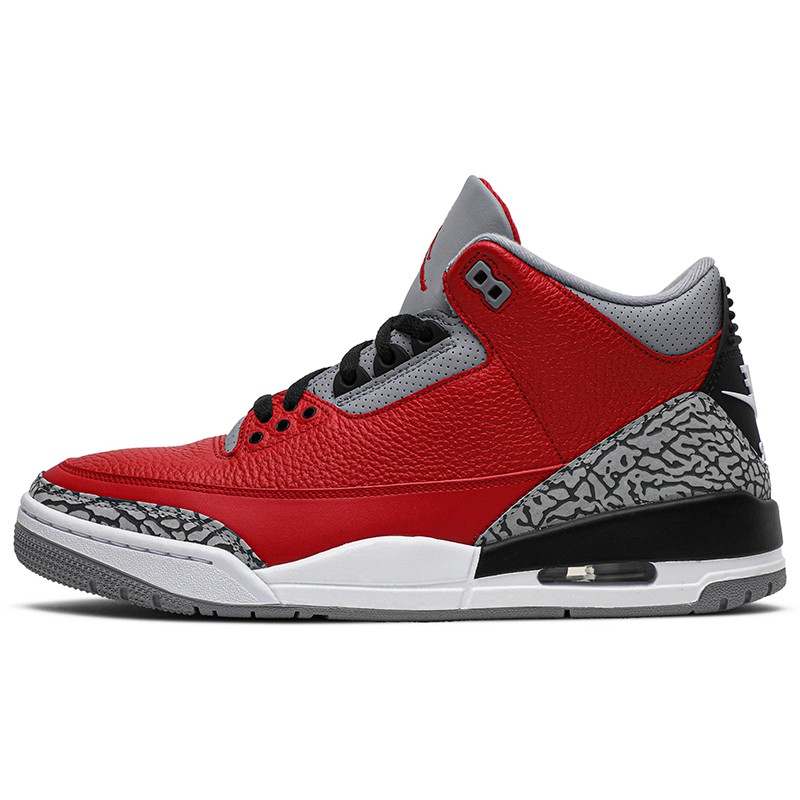 耐克nike air jordan 3 low低帮乔3 aj3男子情侣款篮球鞋女 粉紫