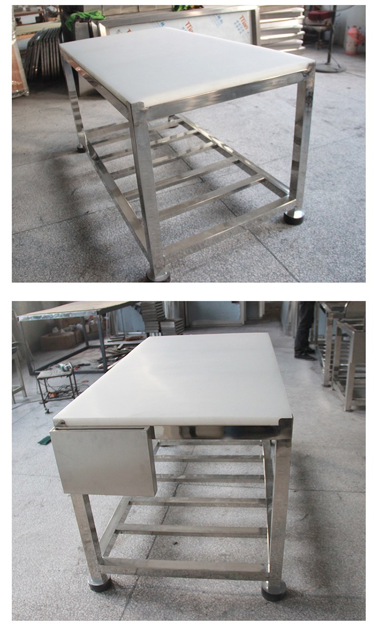 猪肉分割台卖猪肉工作台不锈钢切肉操作台pe板肉食工作台肉架剁肉台