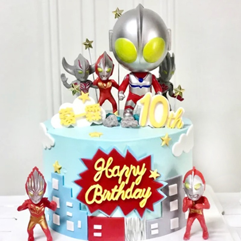 芳茗萃新鲜儿童生日蛋糕奥特曼系列玩偶创意卡通送男孩女孩情景蛋糕