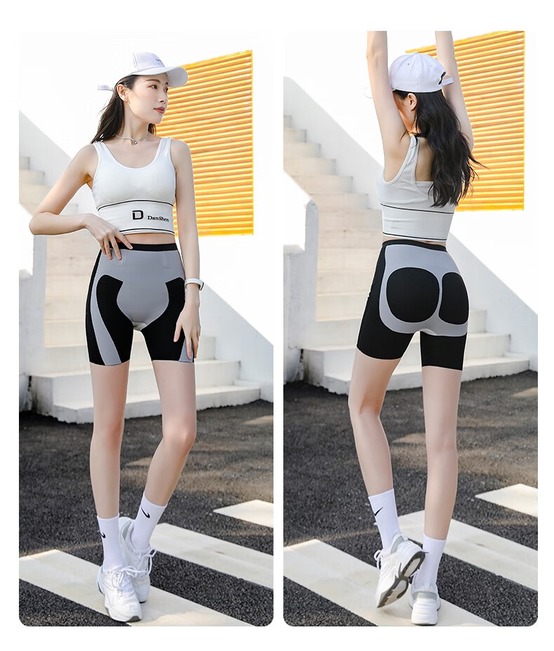 冰洁夏季三分悬浮裤女外穿束腰收腹提臀防走光打底安全裤万能骑行短裤