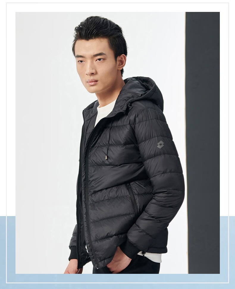 乐途(lotto) 羽绒服男秋冬季鸭绒御寒保暖衣裳运动休闲上衣时尚百搭