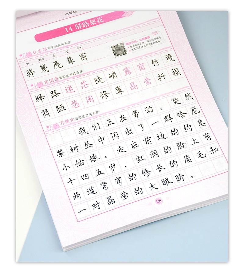2021新七年级下册字帖语文人教版司马彦写字课课练7年级下册司马彦