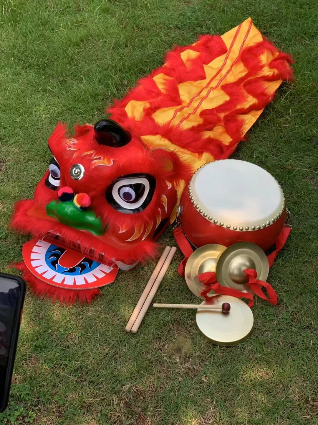 儿童舞狮子玩具2-13岁表演舞狮套装醒狮佛山狮子头幼儿舞台表演道具