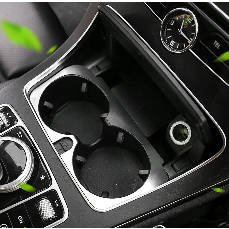 阪驰适配于奔驰c200l改装饰c260lc180l车内饰e300l用品glc中控水杯架