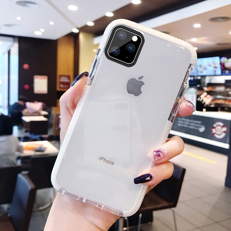 友甾 适用iphone12双色透明max手机壳软壳苹果12pro创意男女yt150