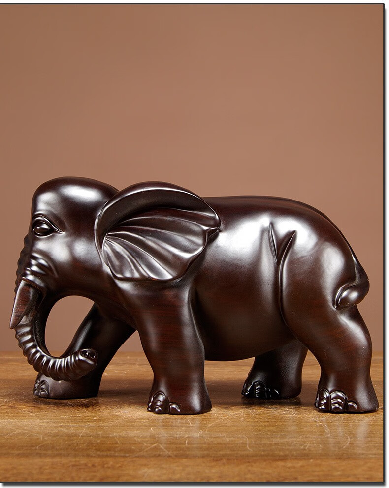 大象雕刻摆件大号一对家居电视柜办公室装饰送礼红木工艺品手工精雕长